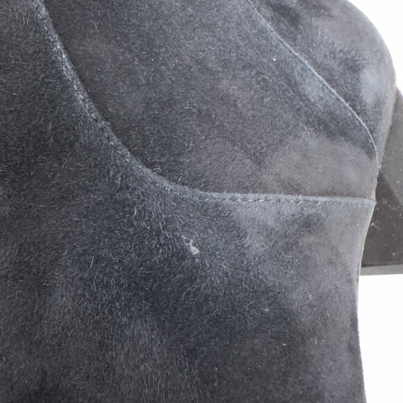 Sam Edelman Elina Over The Knee Boots Womens 8M Black Suede 2" Heel Round Toe - Picture 11 of 16